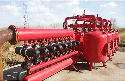 新疆伊犁砂石+疊片自動(dòng)反沖洗過(guò)濾系統(tǒng)安裝現(xiàn)場(chǎng)